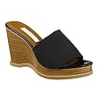 Xhilaration® Tamber Slinky Fabric Wedge Shoes - Black