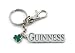 Officially Licensed Guinness Extra Stout Irish Beer Shamrock Clover Charm Keychain Key Ring