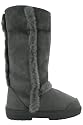 F09 Ladies Grey Faux Fur Winter Boots Womens Sizes 3-8