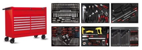 Ampro T47128 13-Drawer Wagon Tool Set, 265-Piece
