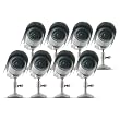 SVAT VU301-C High Resolution Weatherproof Indoor/Outdoor Night Vision Color Surveillance CCD Security Camera - Bonus Pack of 8