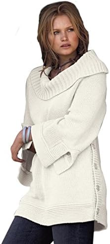 Taillissime Women's Plus Size Side Button Sweater