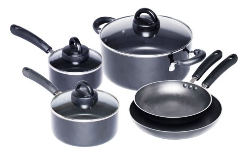 Gibson Generra Collection 8-Piece Cookware Set - Black product image