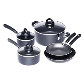 Gibson Generra Collection 8 Piece Cookware Set with Cool Touch Handles