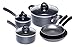 Gibson Generra Collection 8-Piece Cookware Set, Black  : image