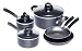Gibson Generra Collection 8 Piece Cookware Set in Black