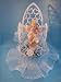 Mini Cross with Angel Child Blue Communion Christening Cake Top Centerpiece