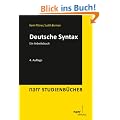 Deutsche Syntax. Ein Arbeitsbuch