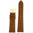 Watch Band Snake Grain Genuine Leather Easy Change Honey Brown 18mm