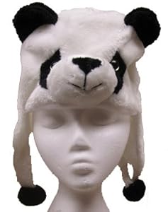 Panda Hat with Poms