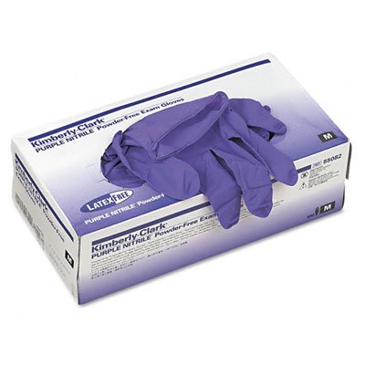 Kimberly-Clark SAFESKIN Disposable Nitrile Exam Gloves, Large, Purple, 100 per Box