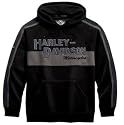 Harley-Davidson® Men's Prestige Hooded Pullover Sweatshirt. Patches and appliqué graphics. 99128-10VM