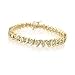 10K Yellow Gold Diamond S-Link Tennis Bracelet (2 title=