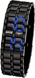 APUS Zeta Black-Blue Montre LED pour Hommes Point Culminant de Design