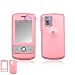 RUBBER FEEL Pink Snap-On Cover Hard Case Phone Protector for LG CU720 Shine CU-720