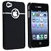 New Deluxe Black Case Cover W/chrome for Iphone 4 (AT&T only)