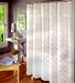 White Calais Lace Fabric Shower Curtain