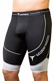 Linebreak Men's Long Compression Short Black/Silver XX-Large