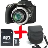 Bundle: Olympus SP590 UZ Digital Camera 12MP 26xOptical Zoom +Soft Case +2GB