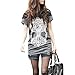 Cherry Woman Lace Patchwork Shoulders Skull Prints Front Shirt