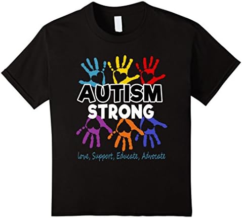 Kids Autism Awareness T shirt For Mom / Dad/ Kid - Autism Strong 6 Black