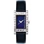 French Connection FC1021U Ladies Blue 3 hand Dial, Stone Set Case, Blue Leather Strap