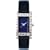 French Connection FC1021U Ladies Blue 3 hand Dial, Stone Set Case, Blue Leather Strap