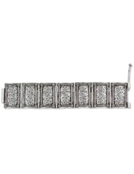 Sterling silver wristband bracelet, Serene Blossom