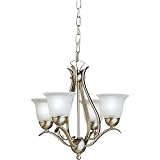 Four Light Brushed Nickel Finish Chandelier