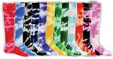 Tyed Dye (Tye Dyed) Knee High Socks for all Sports (Volleyball, Softball, etc). 8 Tye Dye Colors, 3 Sizes