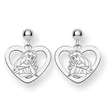 Sterling Silver Disney Aurora Heart Earrings