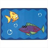 Accent Cool Fish Rectangle Kids Rug Size: 3' x 4'6 by 