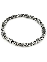 Twisted Blade Intricate Oval Link Bracelet 8 Inches