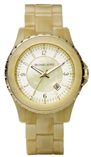 Best Price Michael Kors Quartz Mother of Pearl Dial Horn Band - Women's Watch MK5299