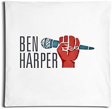 GuuiHome Throw Pillow Case Ben Harper Logo 18" X 18"