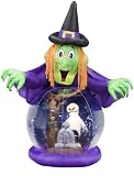 Gemmy 2875390 Airblown Inflatable Rotating Globe - Graveyard in Witch, 6 Feet Tall