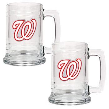 Washington Nationals - 2pc 15oz Glass Tankard Set- Primary Logo (Quantity of 1)