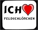 Mauspad mit Ich liebe Feldschl��chen Dekoration