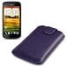 HTC One S Premium PU Leather Pocket Case / Cover / Pouch - Purple Part Of The Qubits Accessories Range