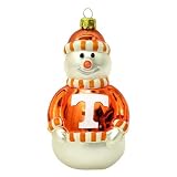 Tennessee Volunteers Blown Glass Snowman Ornament