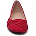 Ollio Women's Shoe Decorative Pleat Casual Faux Suede Ballet Comfort Flat