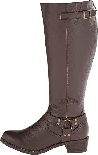 Fitzwell Women's Hanson Extra Wide Calf Chocolate Tumble Boot 9 W