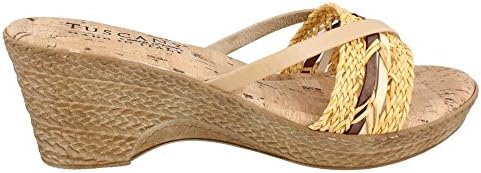 Easy Street Women's Verona Wedge Sandal Tan Multi 11 W US