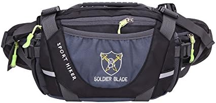 Outdoor Waist Bag, Sports Waterproof Waist Pack, Running Belt Bag Pouch Fanny Pack for Hiking Running Cycling Camping Climbing Travel (Black)