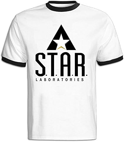 Men's Star Labs - S.T.A.R. Comics Hero Flash Laboratories Logo Color Block T-shirt Black
