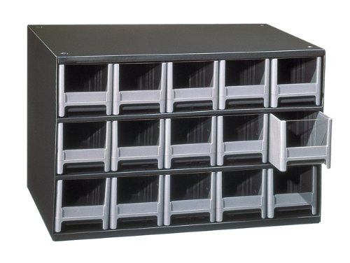 Akro-Mils 19715 15 Drawer Steel Parts Storage Hardware and Craft Cabinet, Grey