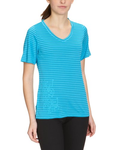 Killtec Damen Funktions T-Shirt Nogait, azur  gestreift, 46, 19563-03C