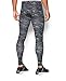 Under Armour Men's HeatGear Armour Printed Compression Leggings, Black (004)/Steel, Large