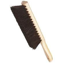 Weiler 71019 Horsehair Counter Duster with Wood Handle, Wood Block, 2-1/2" Head Width, 8" Overall Length, Natural