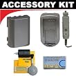 One Spare Battery + Charger For The JVC Everio GZ-HD320, HD300, HM200, MS130, MS120, MS100, MG255,